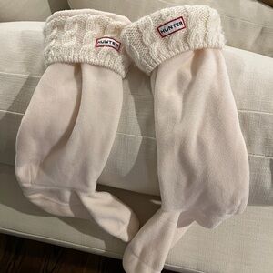 Hunter Ivory Cable Knit Boot Socks